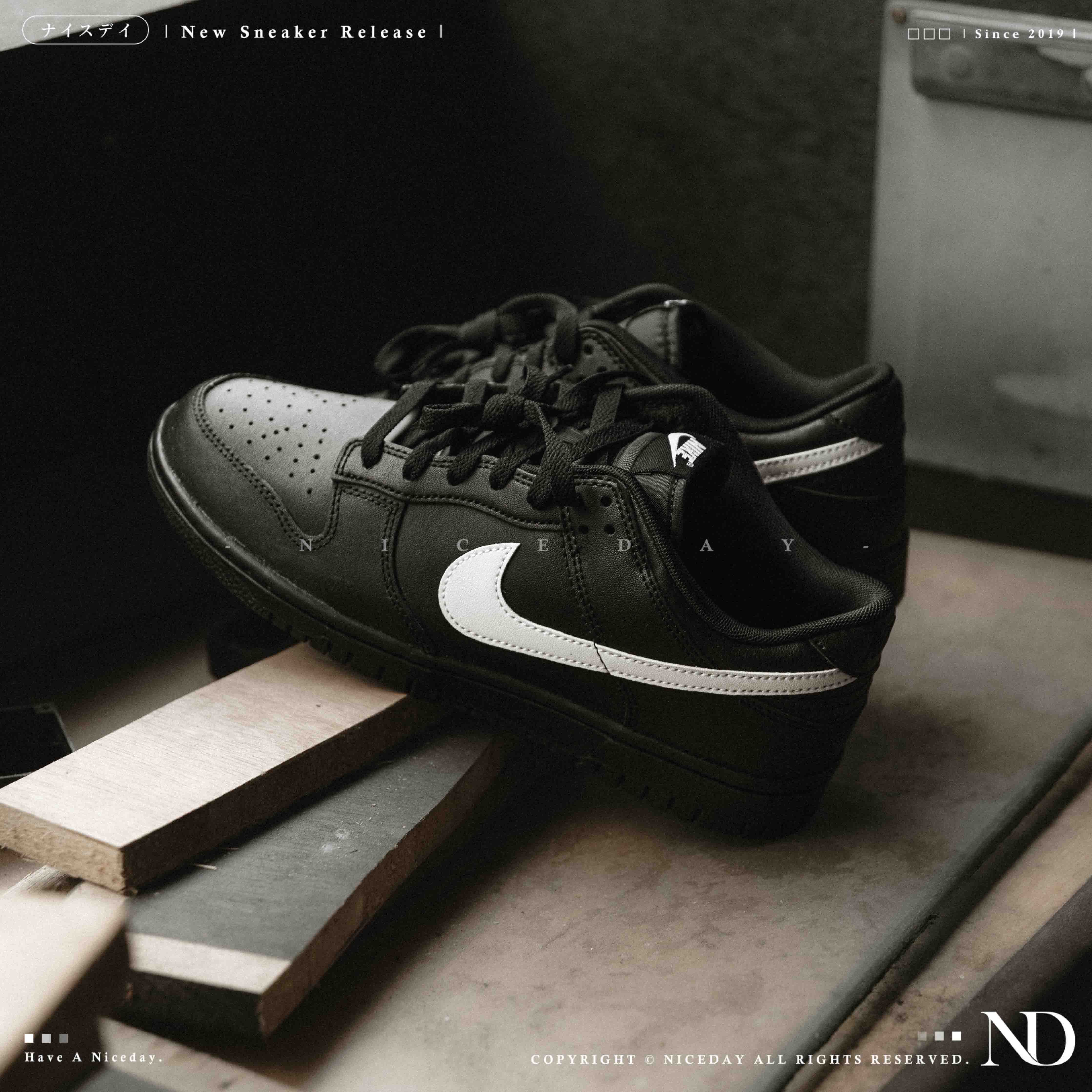 NICEDAY 現貨 Nike Dunk Low 黑魂 黑色 黑白 白勾 黑鞋 復古 IO7606-010