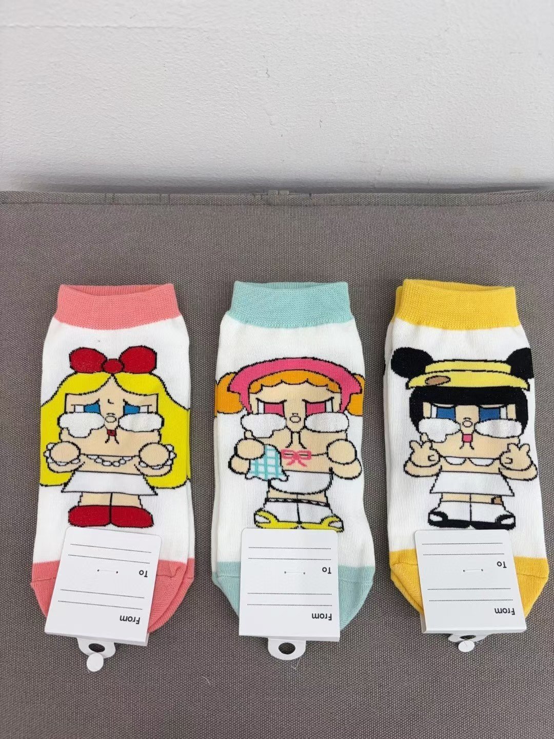 CT5320 CryBaby 可愛拼色邊船襪 (任選5對$75/ 任選10對 $138)