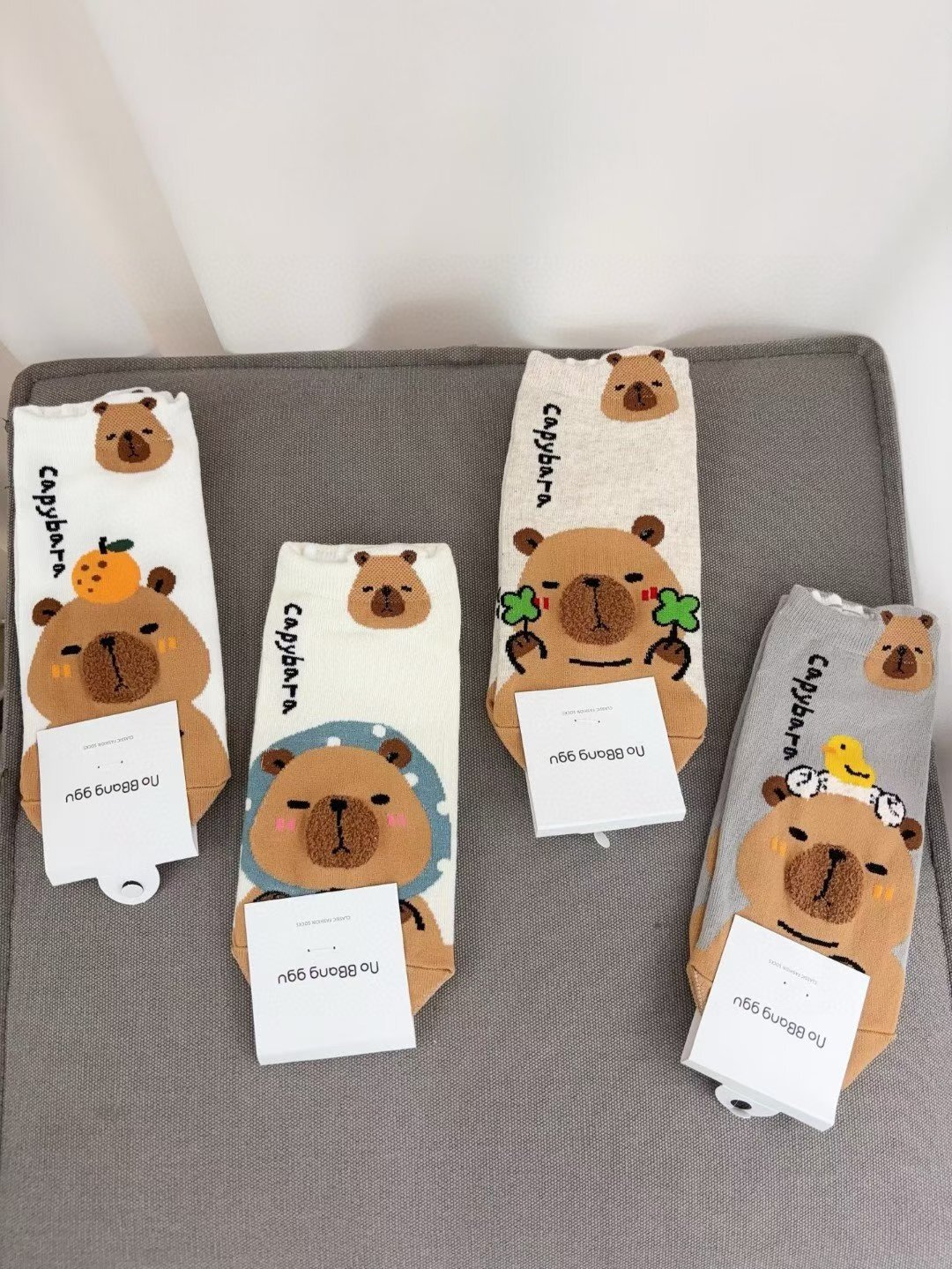 CT5322 可愛卡皮巴拉船襪 (任選5對$75/ 任選10對 $138)