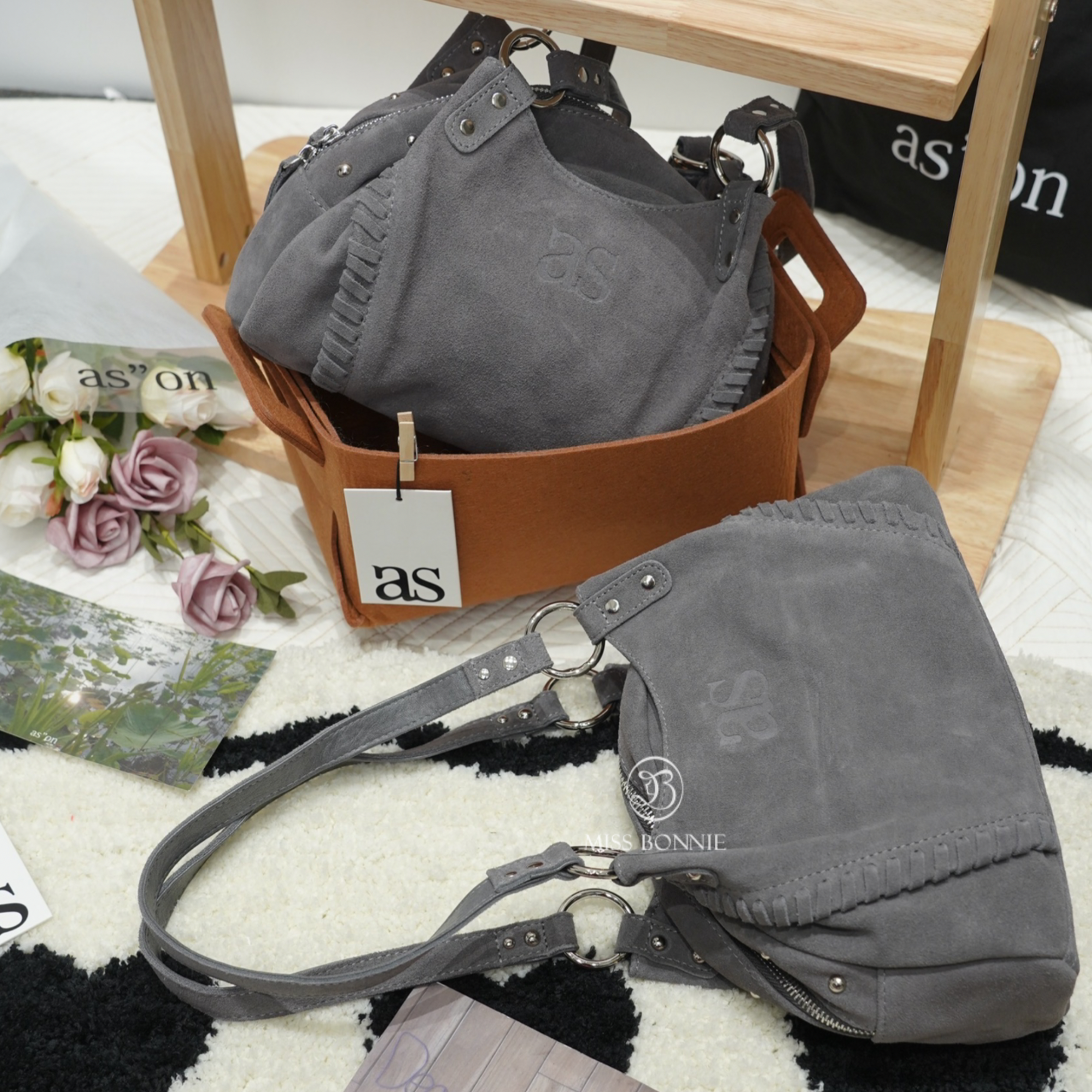 as"on 麂皮流浪包BONITA MINI BAG