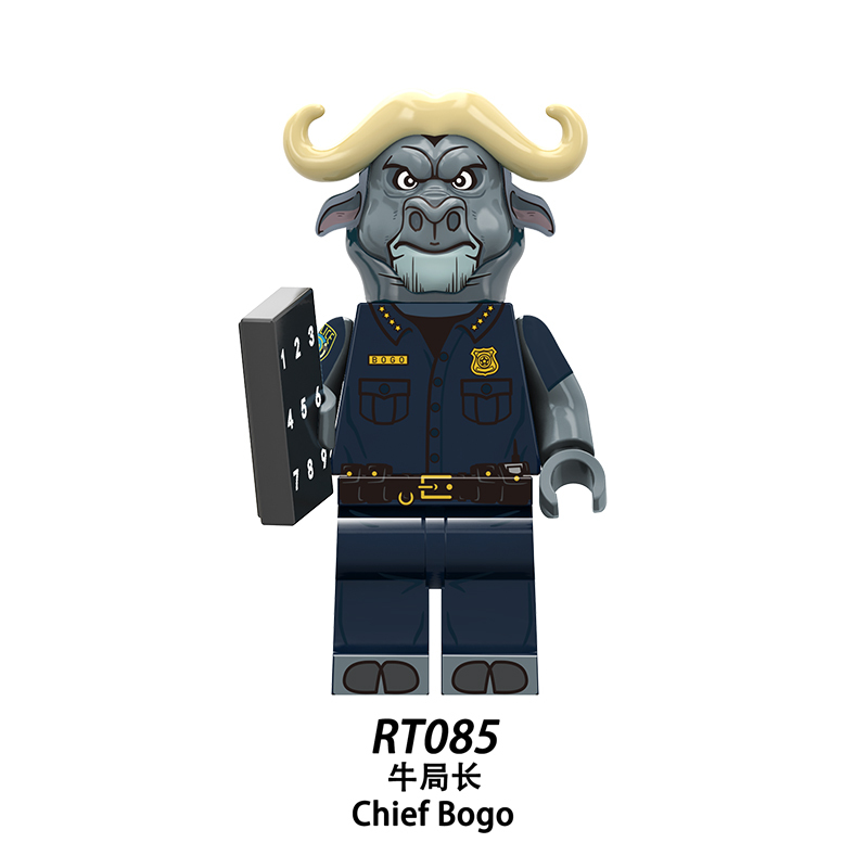 Zootopia Series Chief Bogo Custom Minifigures Fit Lego RT8012 RT085