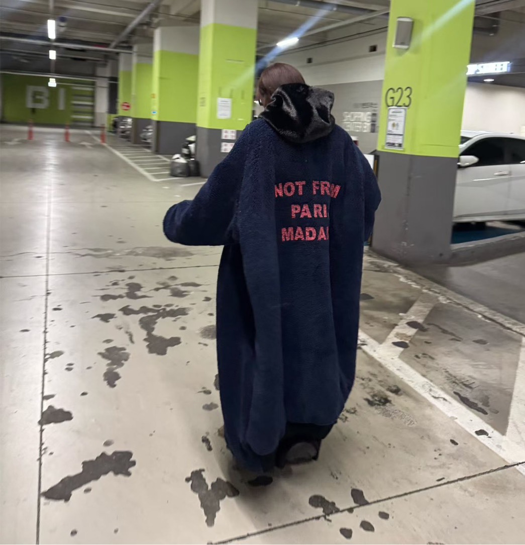 抓絨雙面穿長大衣