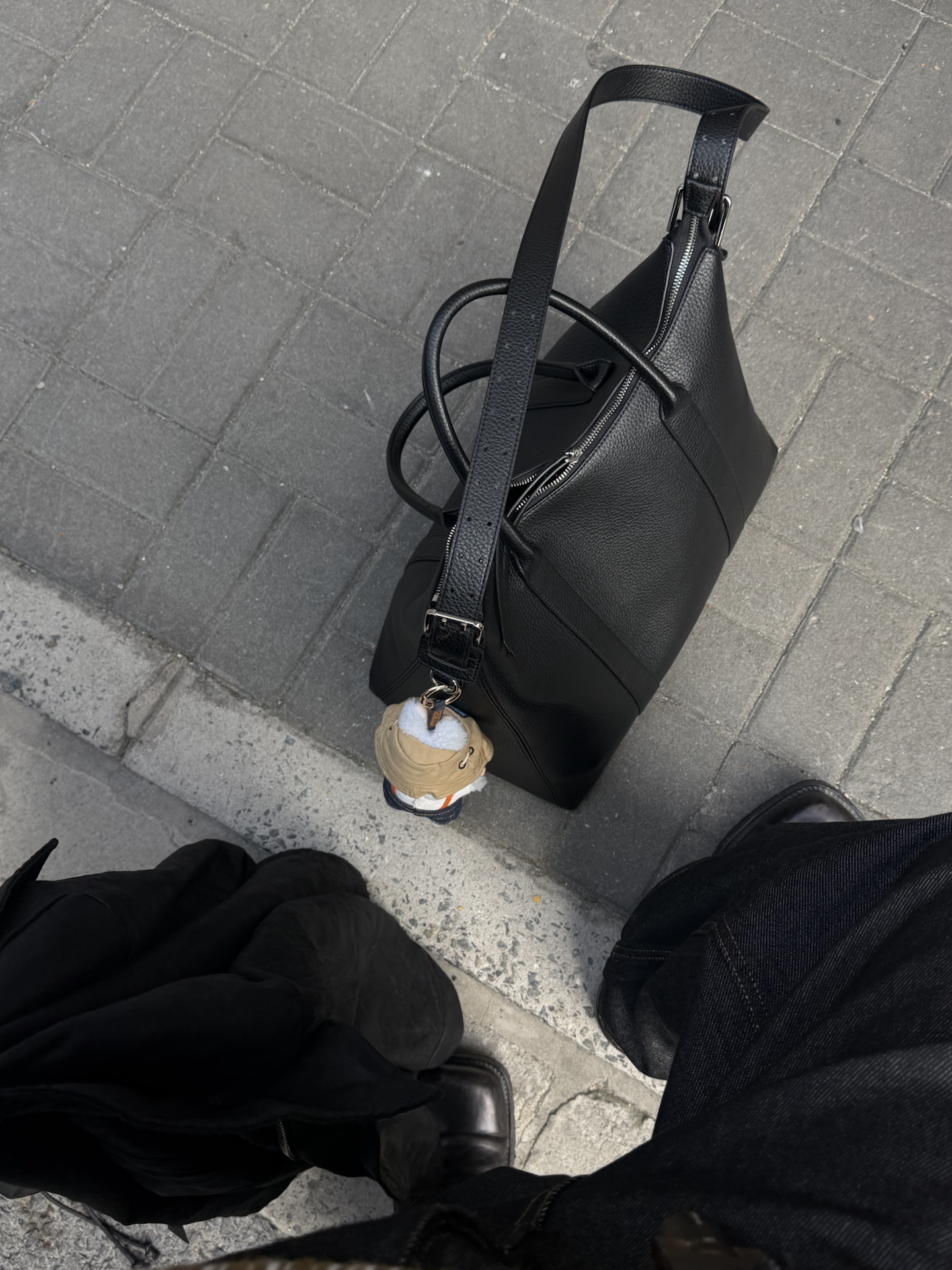 代購-TERRA INCOGNITA 拼接 混合材質 單肩手提包 托特包 3色