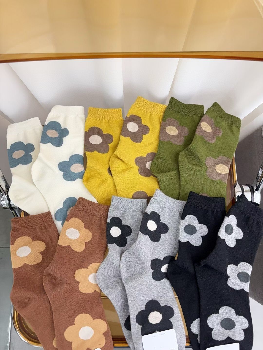 CT5344 田園小清新花花長襪 (任選5對$75/ 任選10對 $138)