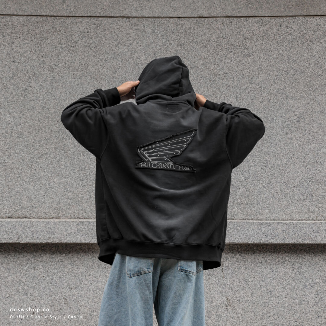 "代購" Honda Stud Wing Washing Hoodie Zip-up 水洗 鉚釘 連帽外套