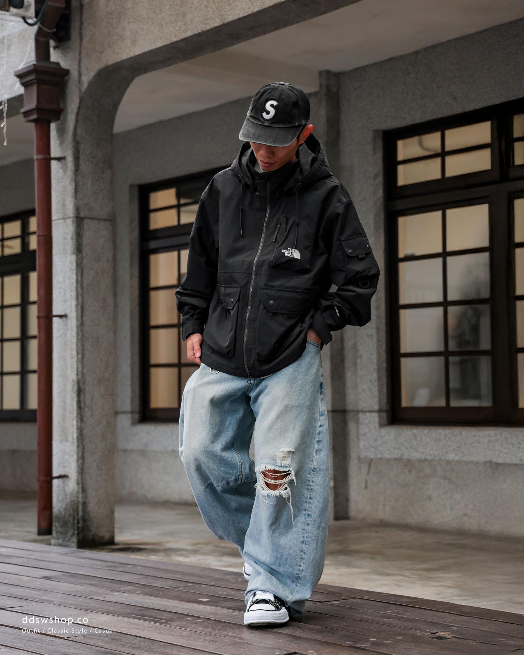"現貨" The North Face KR M'S UTILITY WP JACKET NJ2HR55 可拆卸風帽 多功能 防水機能 外套