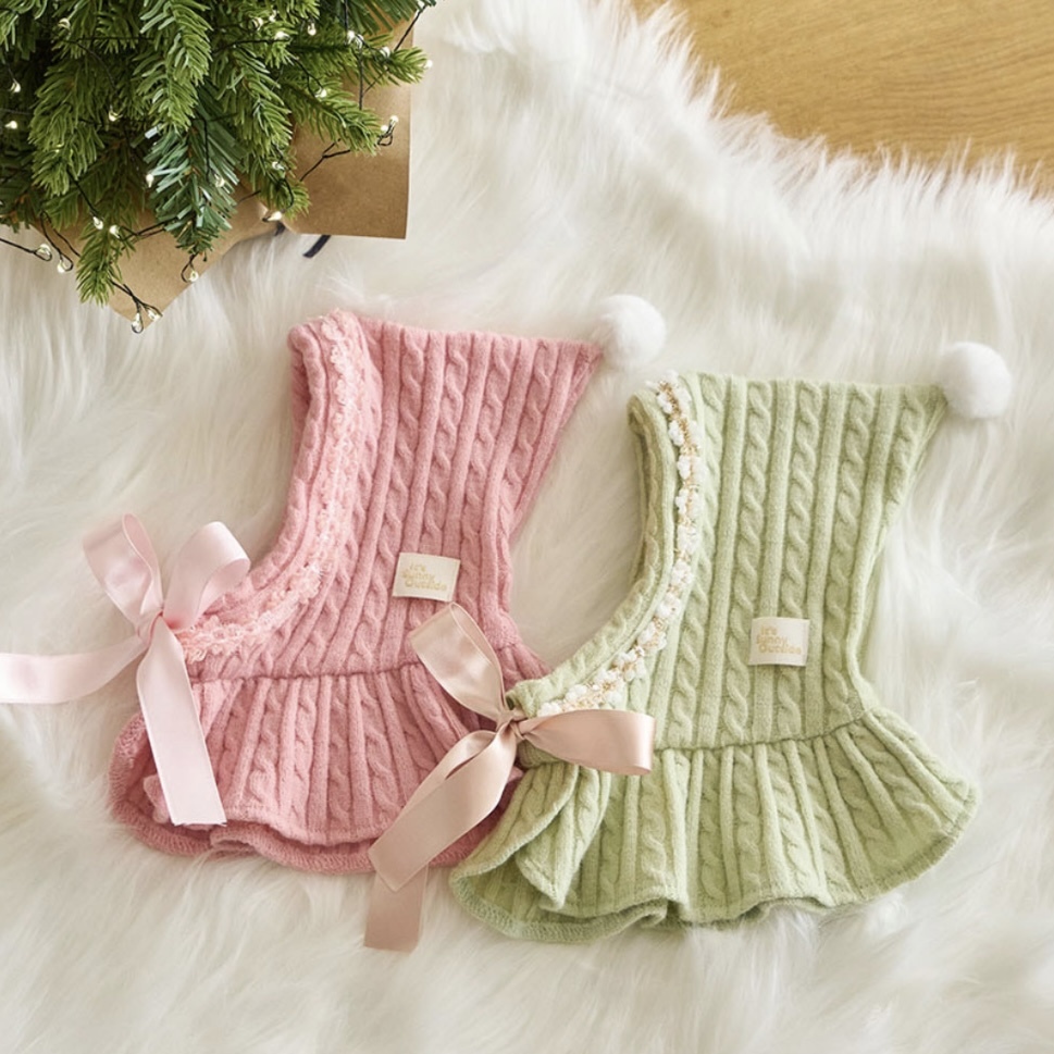 冬季精靈針織斗篷-蘋果綠-Hood Cape (AppleGreen)  -It’s sunny outside