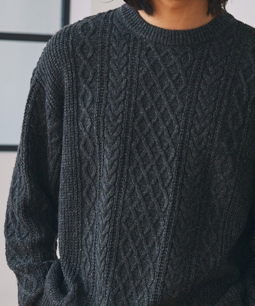 日本 The Craft Crew Products Cable Knit Crewneck Pullover [CCPkn1129]