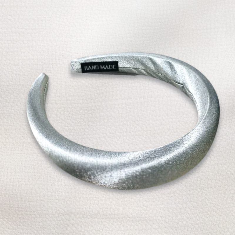 韓國直送髮飾 素色緞面寬版蓬蓬髮箍