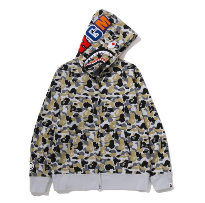 -(B6a01)-A BATHING APE BAPE GINZA EDITION FULL ZIP SHARK JACKET 銀座限定 一週年限定 鯊魚外套