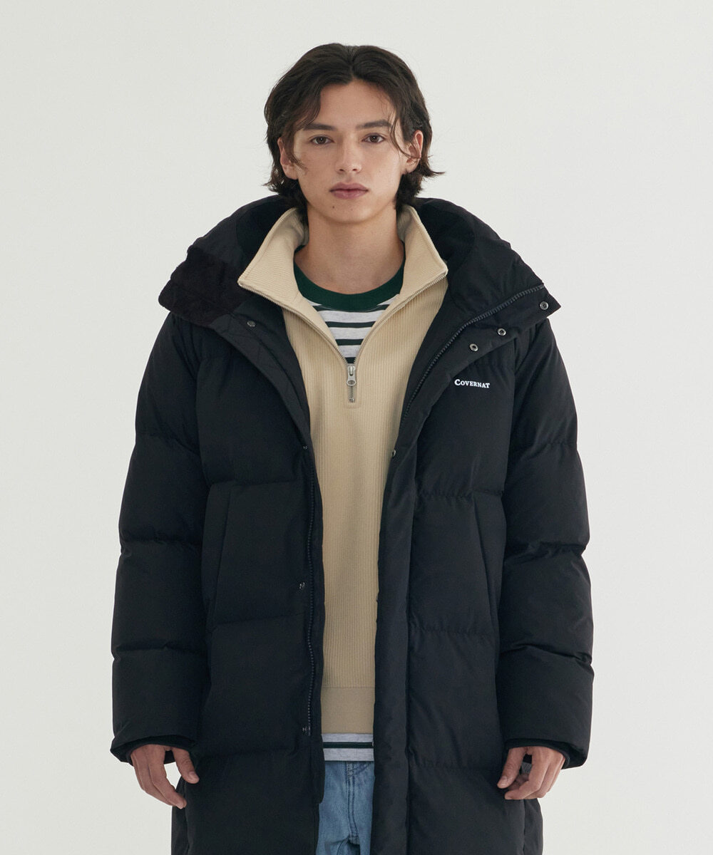 COVERNAT Civic RDS 長版羽絨外套 | 韓系過膝保暖大衣 黑色
