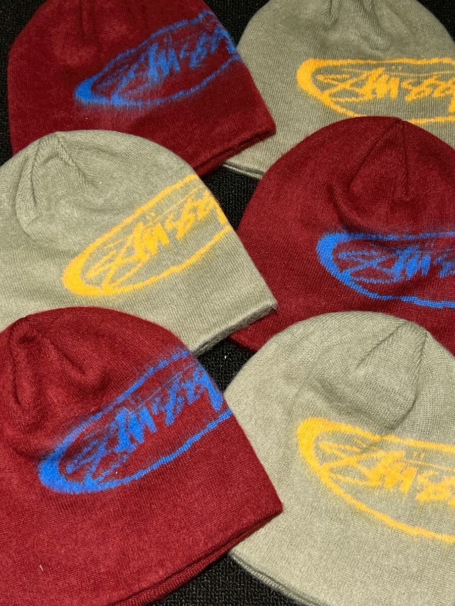 STUSSY SKULLCAP BRUSHED OVAL STOCK 絨毛印花Logo 冷帽