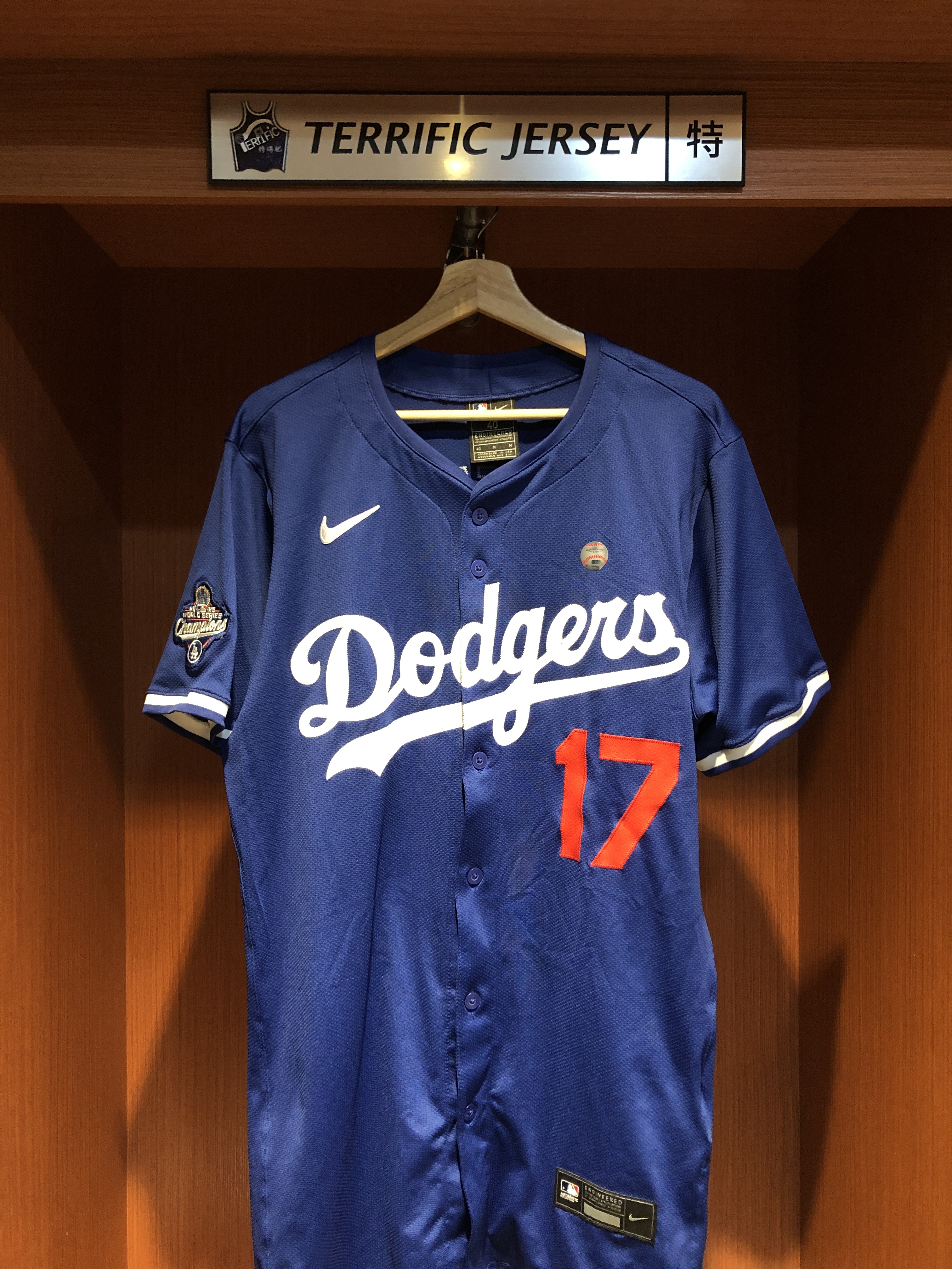 MLB球衣 Shohei Ohtani 洛杉磯道奇藍 冠軍臂章 冠軍 連霸 24-25 Nike Elite Player Name Jersey 球員版 電繡 全新