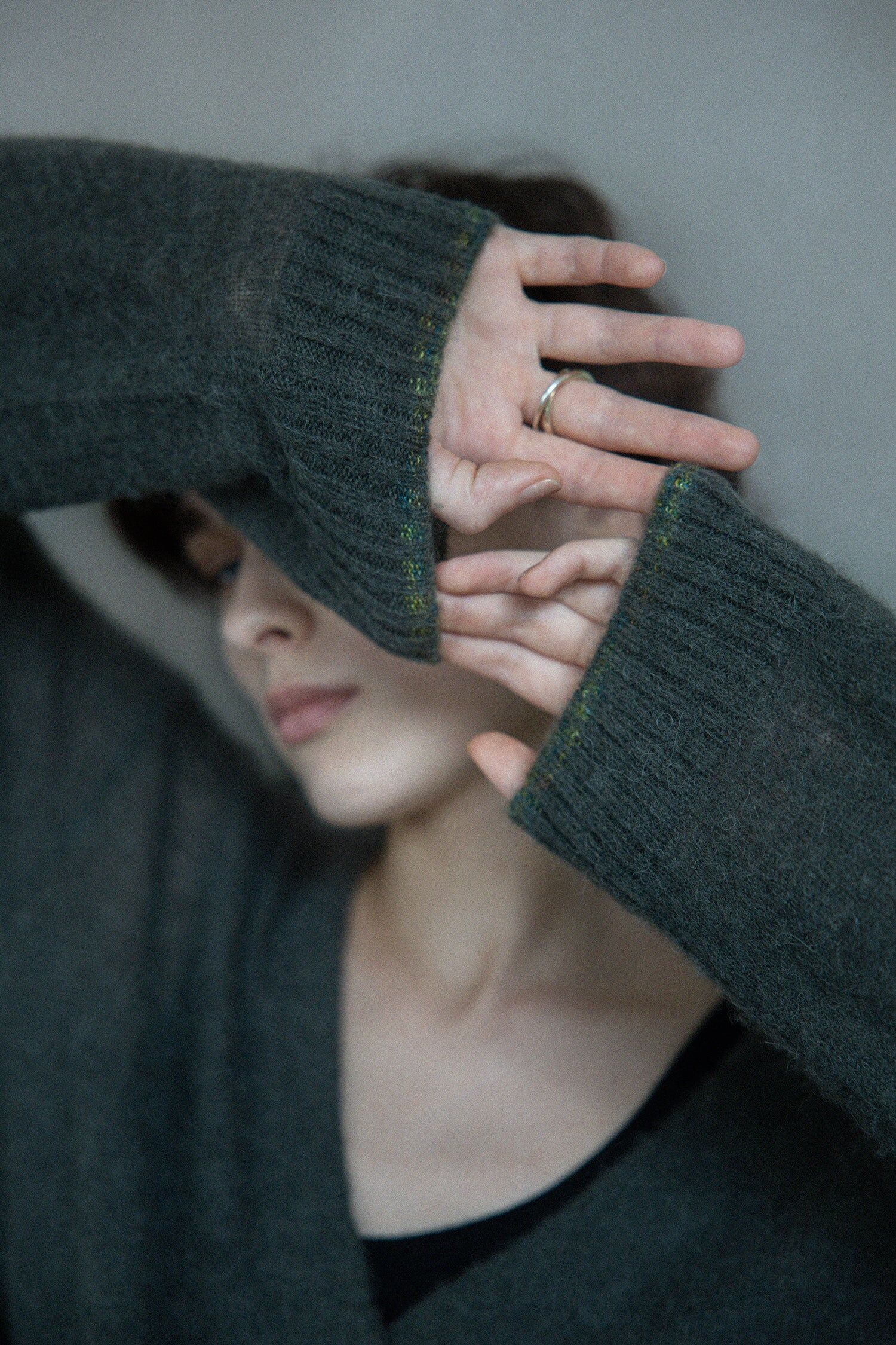 2025 秋冬 RWS 防縮羊毛開襟衫_黑色