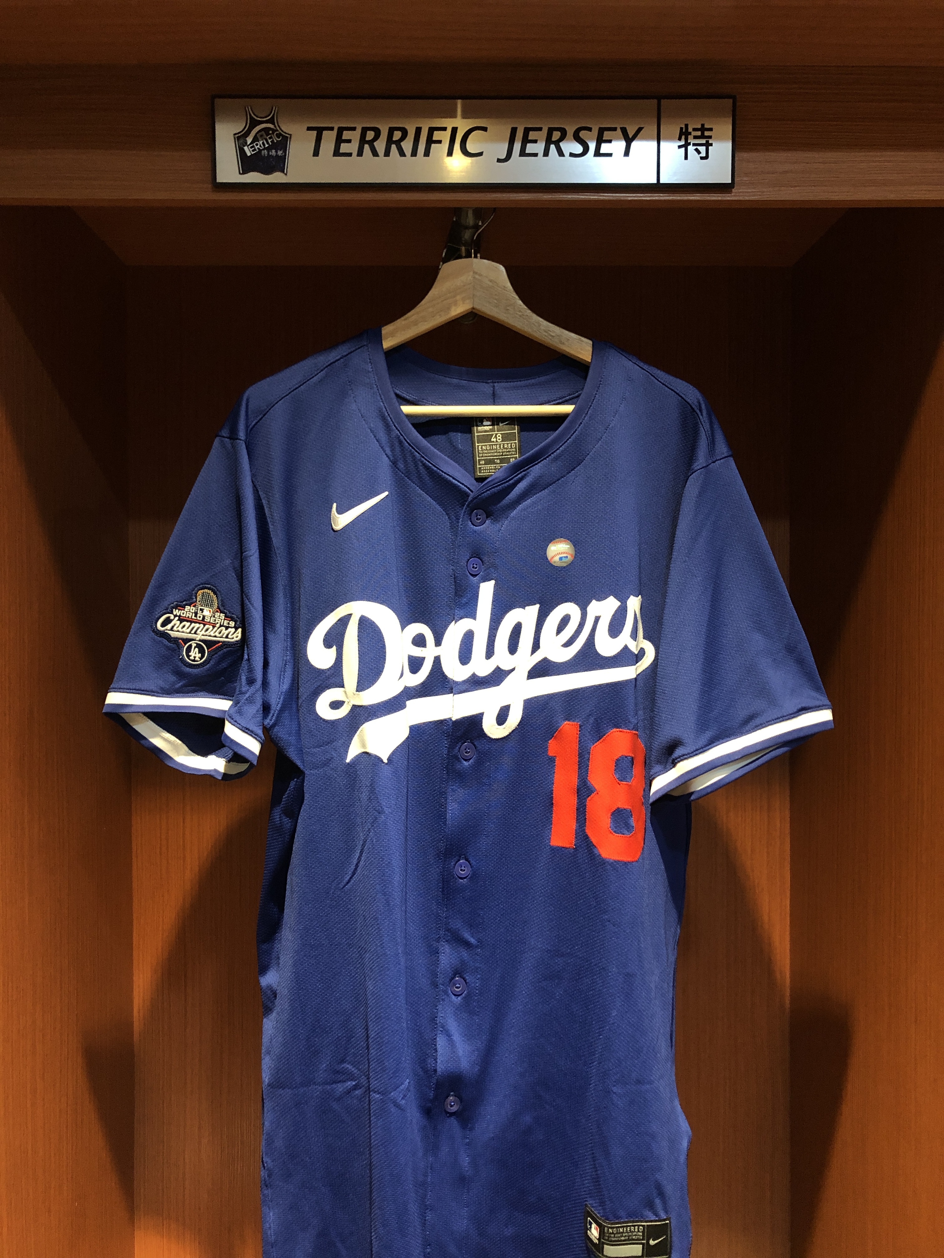 MLB球衣 Yoshinobu Yamamoto 洛杉磯道奇藍 冠軍臂章 冠軍 連霸 24-25 Nike Elite Player Name Jersey 球員版 電繡 全新