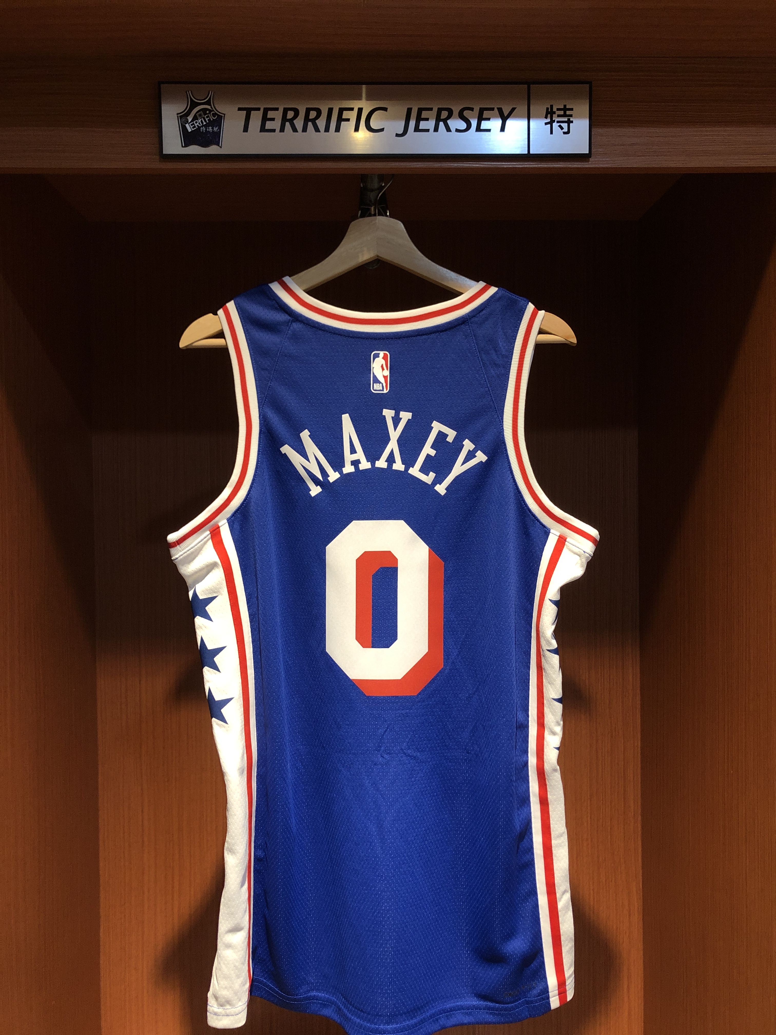 NBA球衣 Tyrese Maxey 費城七六人藍 Icon Nike Swingman 球迷版 熱轉印 全新