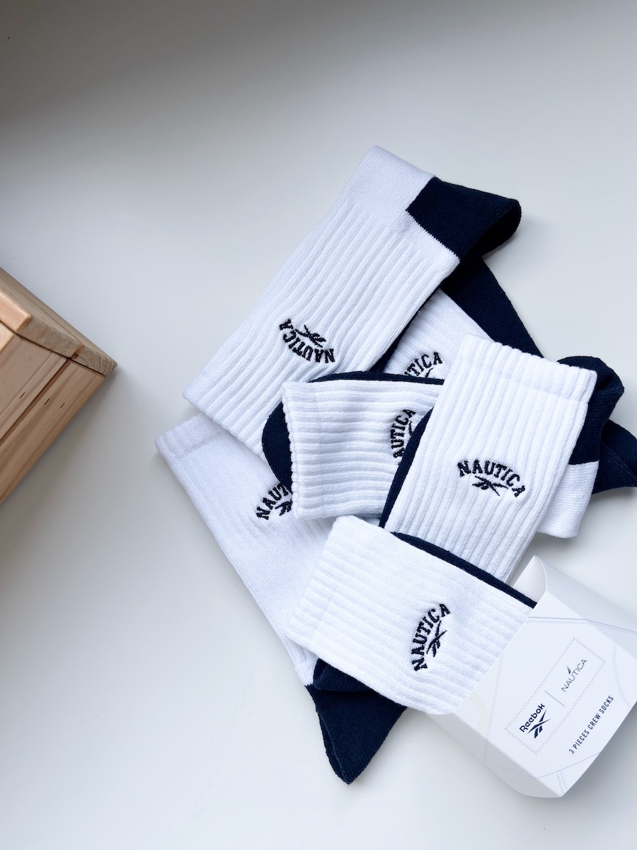 🚢 Reebok × NAUTICA 限定の 日本限定 聯名款 3入組 長襪