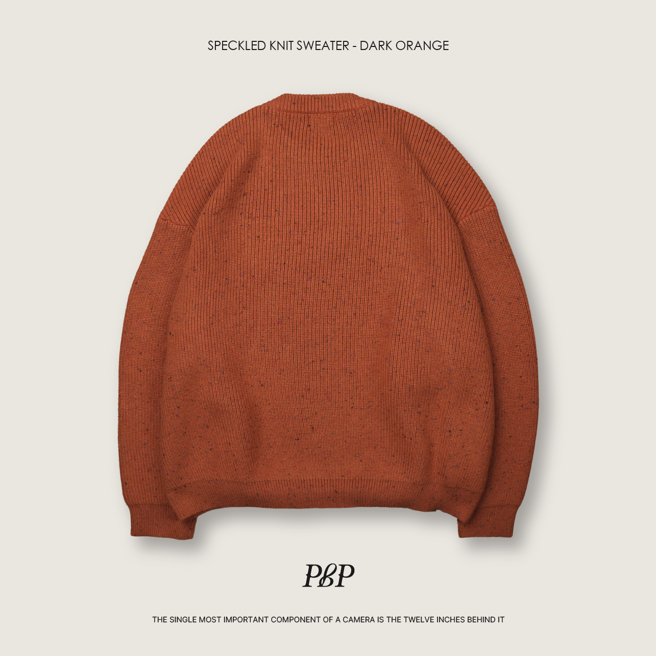 P.B.P - SPECKLED KNIT SWEATER  - DARK ORANGE