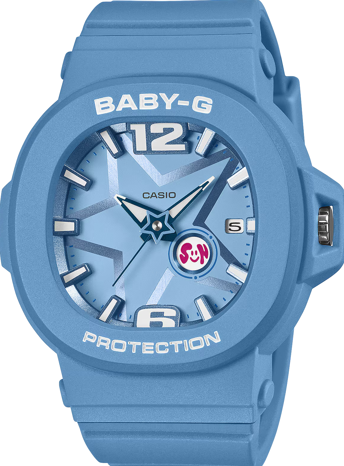 萬年鐘錶 - BABY-G G+PLUS   可拆卸錶圈繽紛變換愛心指針防水運動錶 BGA-10D-2A2  錶徑 : 42.1 MM