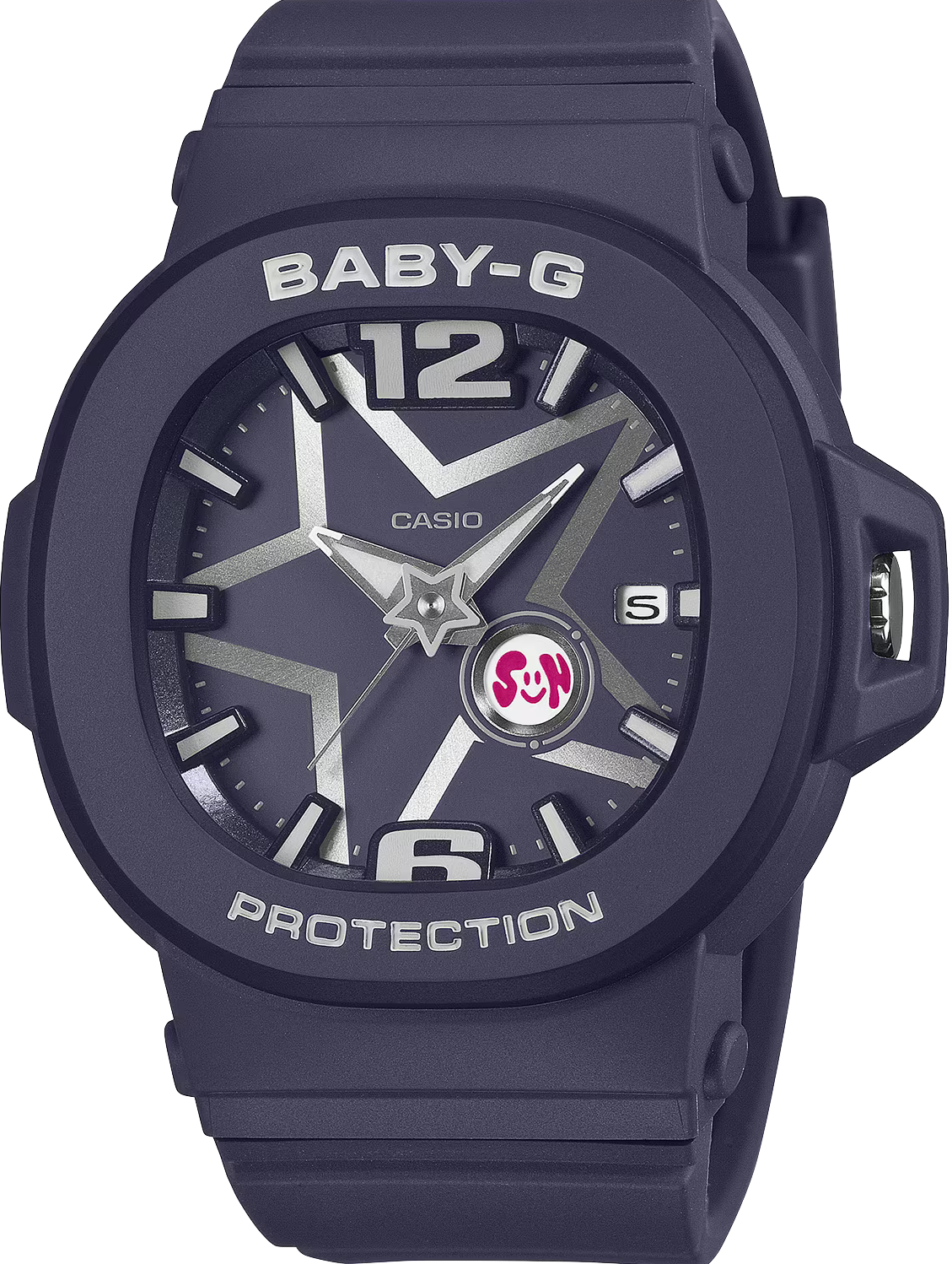 萬年鐘錶 - BABY-G G+PLUS   可拆卸錶圈繽紛變換愛心指針防水運動錶 BGA-10D-2A1 錶徑 : 42.1 MM