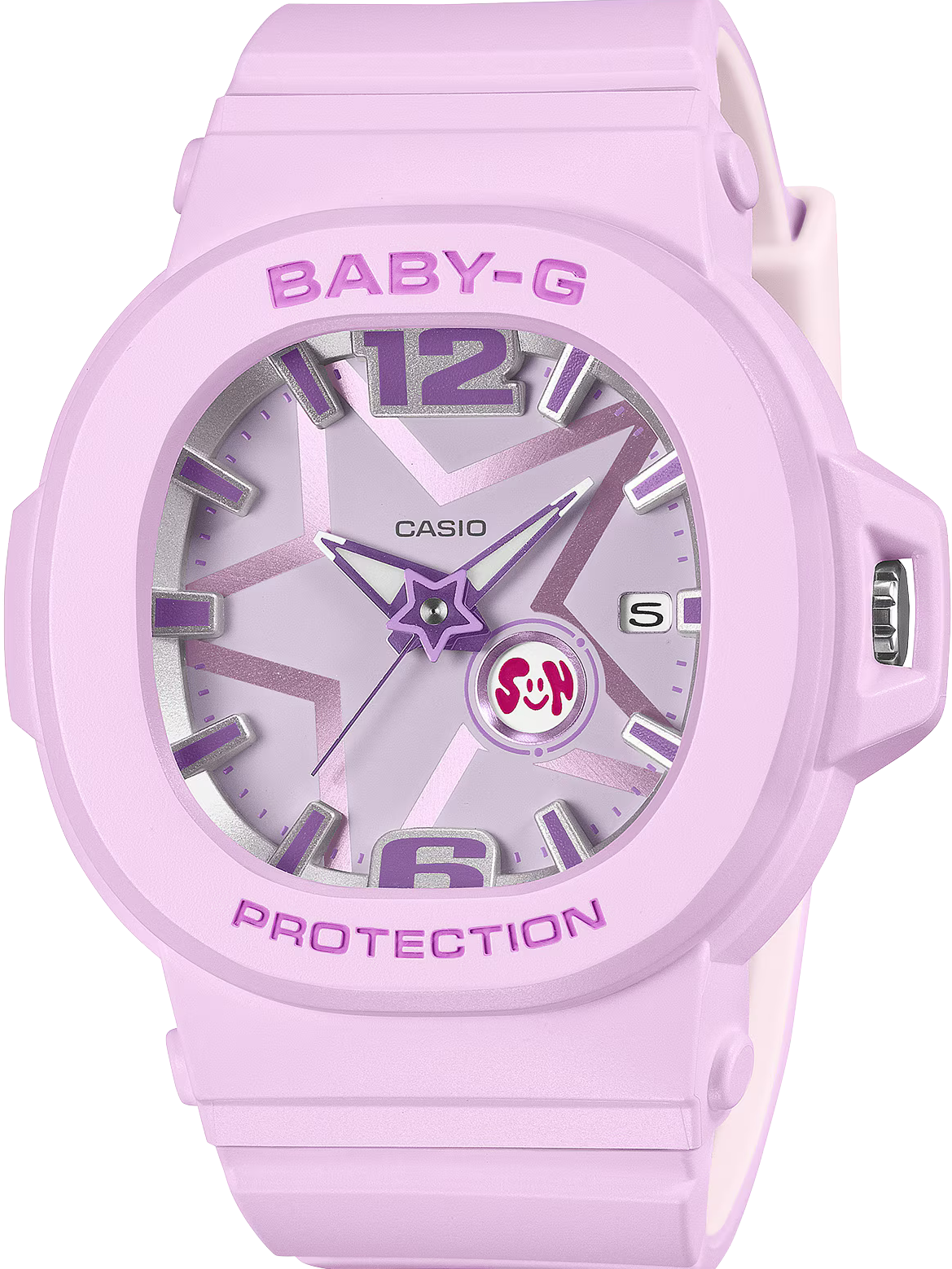 萬年鐘錶 - BABY-G G+PLUS   可拆卸錶圈繽紛變換愛心指針防水運動錶 BGA-10D-6A 錶徑 : 42.1 MM