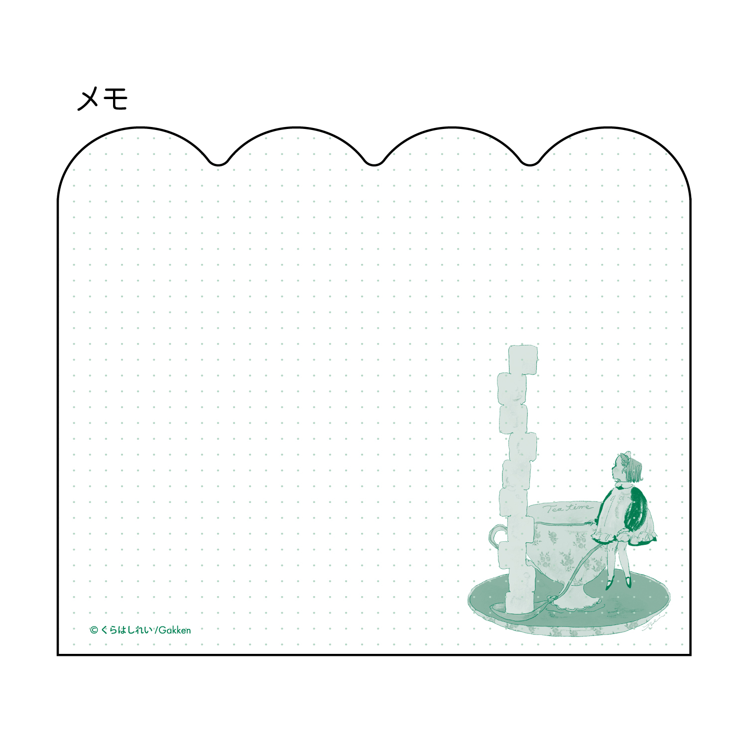 くらはしれい 餅乾女孩 40枚便條紙｜日本Kurahashirei