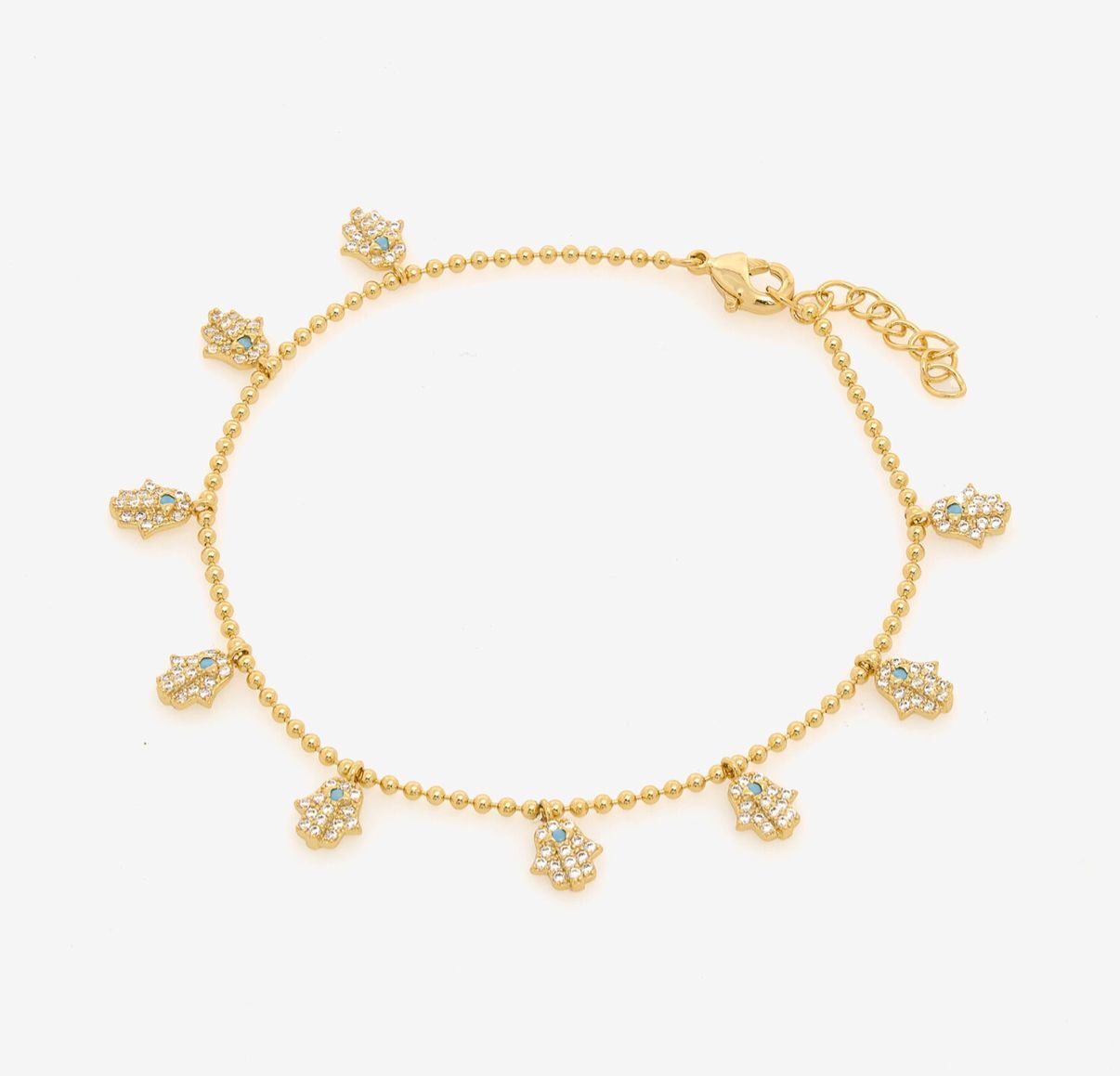 英國代購 (獨立訂單)-RACHEL ZOE Gold Tone Hamsa Hand Bracelet
