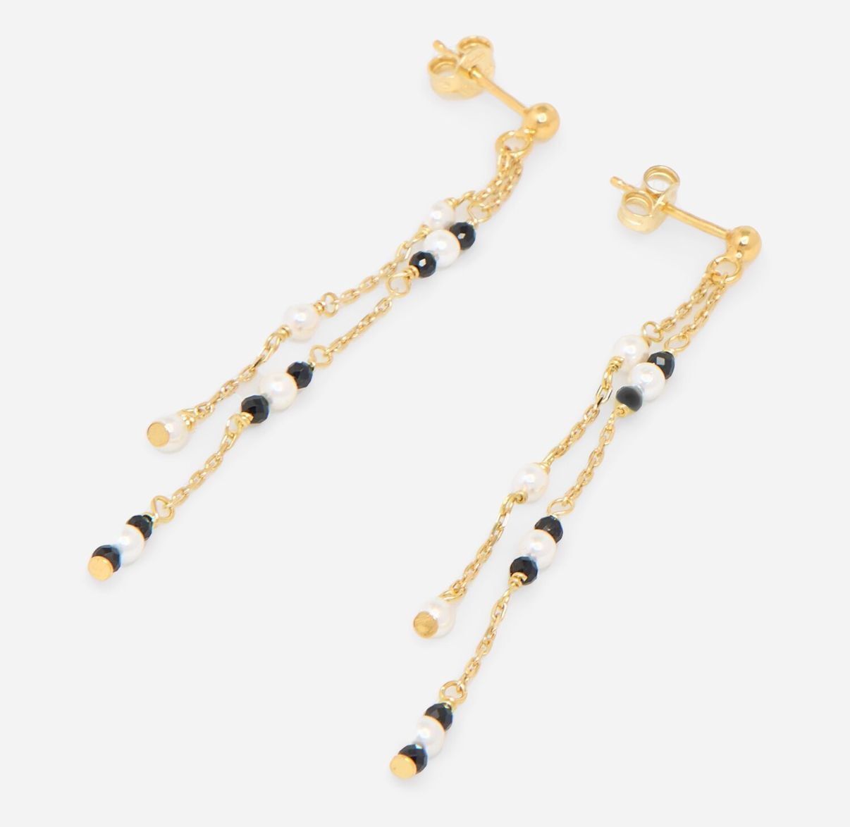 英國代購 (獨立訂單)-DYADEMA 18ct Gold Plated Sterling Silver Beaded Drop Earring  🎄🎄香港現貨🎄🎄