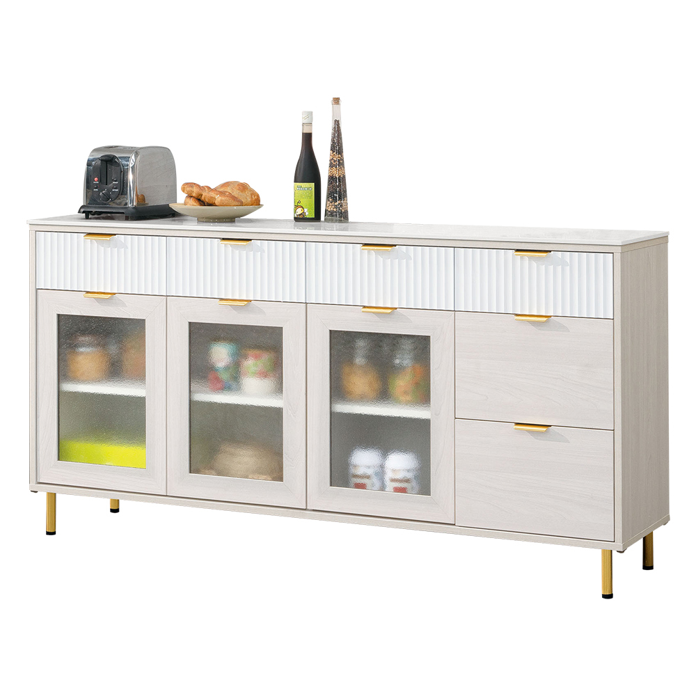 提西5.3尺岩板收納餐櫃/碗盤櫃/置物矮櫃/電器櫃/玄關櫃(下座)