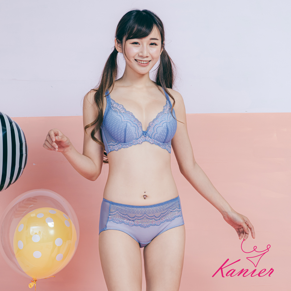 【Kanier卡妮兒】天使微笑勝利V 軟鋼圈內衣成套組【2602 芋色 / 膚色 / 藍色 / 黑色－B.C罩杯】