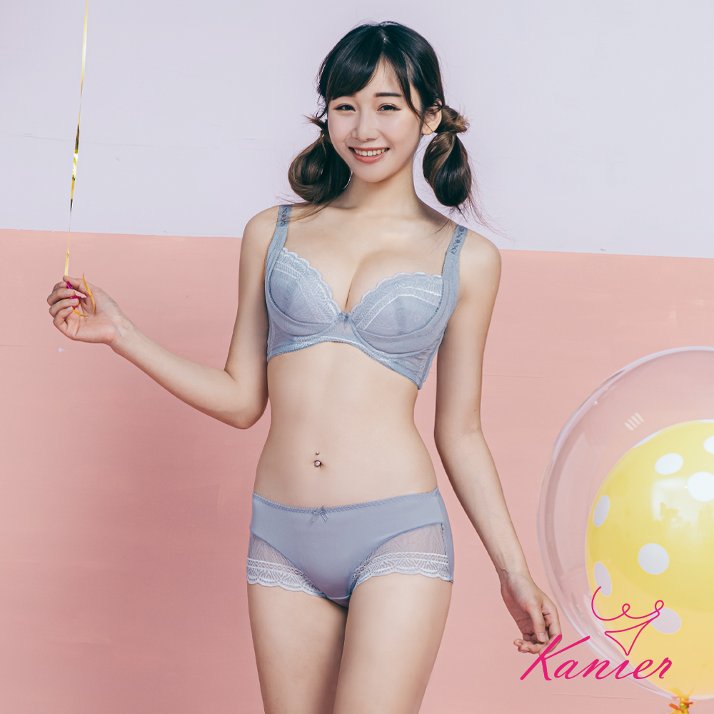 【Kanier卡妮兒】雅典娜的恩賜 月眉邊拉提 三排三鉤 可調整肩帶 機能型內衣成套組【2359 殷紫－B.C.D罩杯】