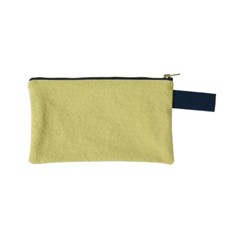 (預購3/31)法國La cerise sur le gâteau 有機棉防水手拿袋-奶油黃x粉霧丁香紫