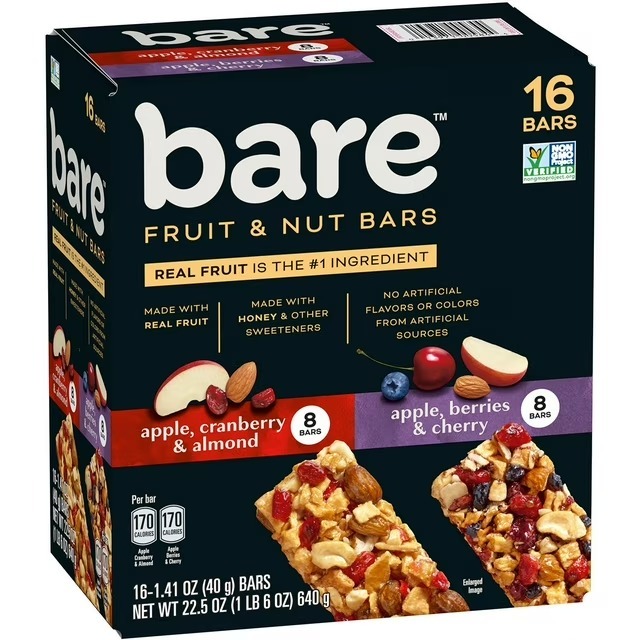 【預購】Q120919 Bare Snacks Bare 水果堅果棒什錦裝16 塊裝