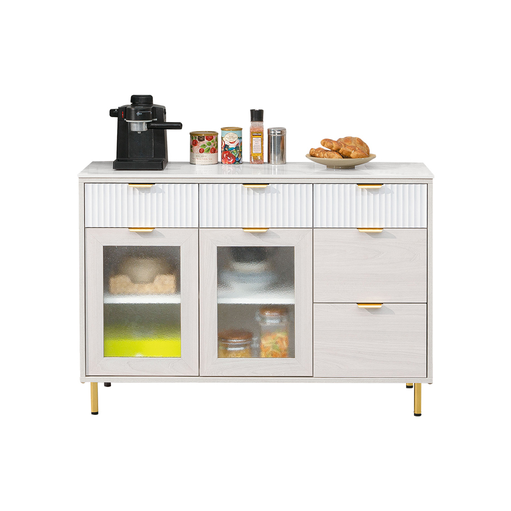 提西4尺岩板收納餐櫃/碗盤櫃/置物矮櫃/電器櫃/玄關櫃(下座)