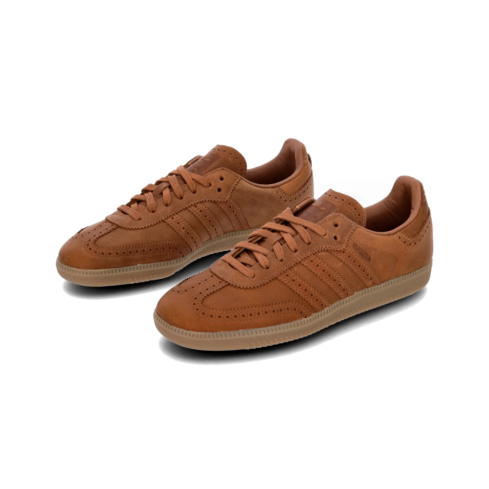 Adidas Samba OG 男鞋 咖啡色 雕花 皮革 德訓鞋 滑板 復古 休閒 運動 休閒鞋 JI3232