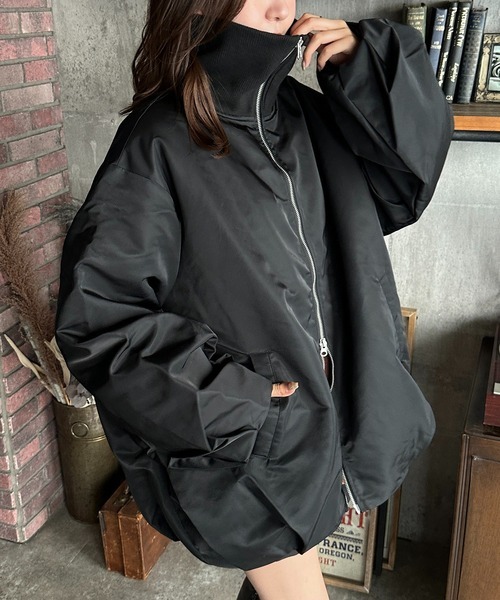 日本🇯🇵連線 Apres jour mignon 羅紋高領氣球襯飛行外套 男女可穿 Oversized 寬鬆 外套 氣球外套 飛行外套 高領外套 3色(任買兩件711免運)/預購