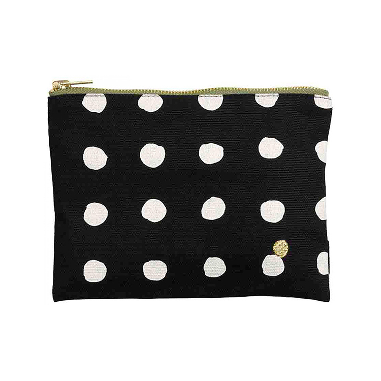 (預購3/31)法國La cerise sur le gâteau 有機棉防水分類收納袋-白點點(中)