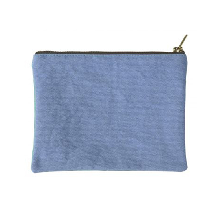 (預購3/31)法國La cerise sur le gâteau 有機棉防水分類收納袋-灰藍x鼠尾草綠(中)