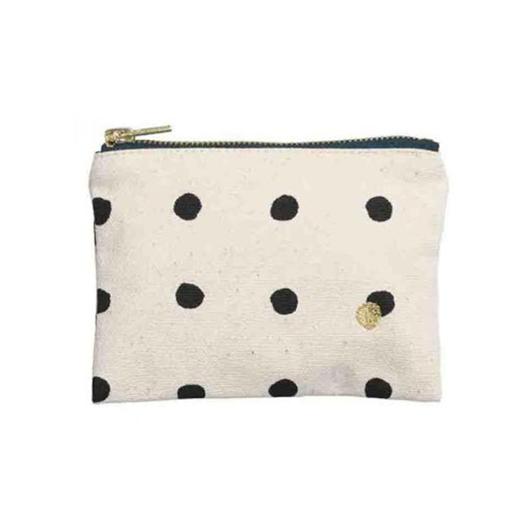 法國La cerise sur le gâteau 有機棉防水分類收納袋-黑點點(小)