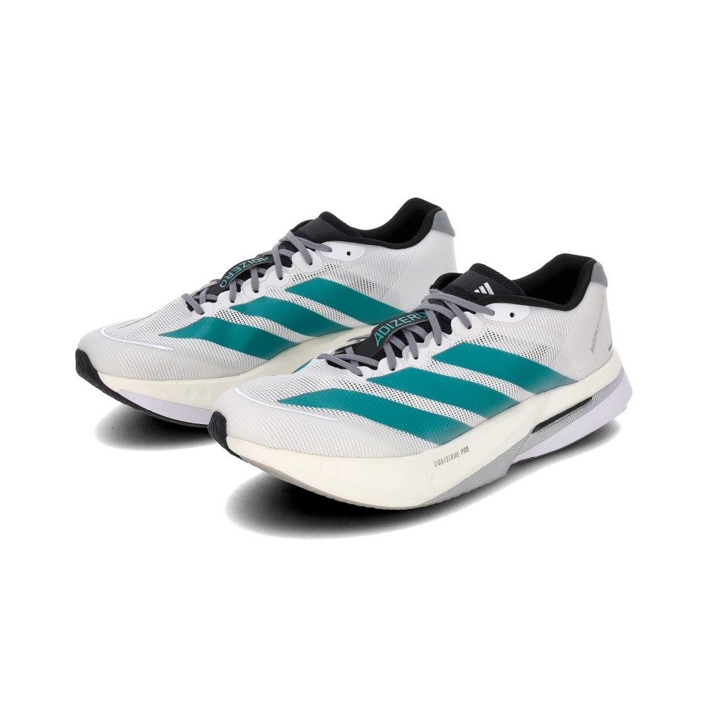 Adidas Adizero Boston 13 男鞋 女鞋 白綠色 緩震 支撐 訓練 運動 慢跑鞋 JR4791