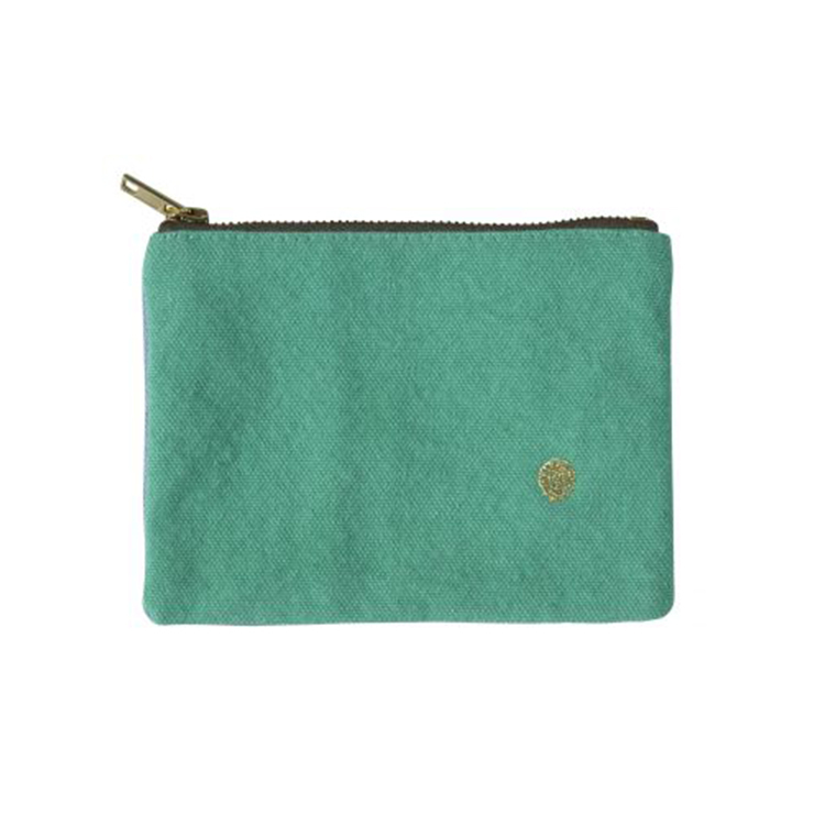 (預購3/31)法國La cerise sur le gâteau 有機棉防水分類收納袋-灰藍x鼠尾草綠(小)