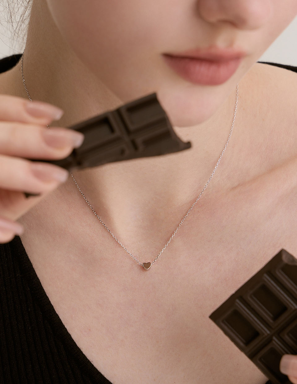 【925純銀】簡約愛心項鍊