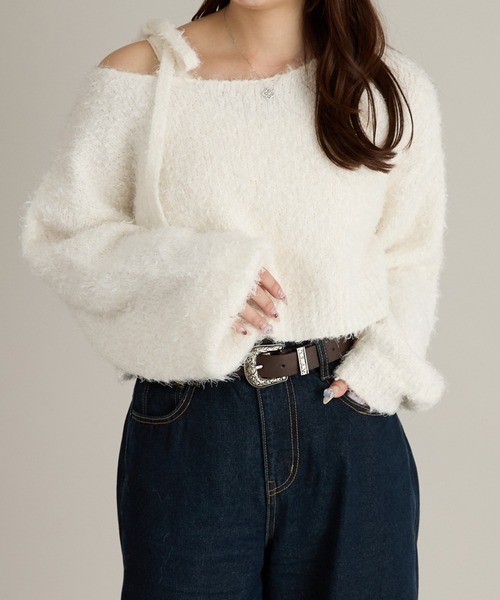 日本🇯🇵連線 Apres jour mignon 多種穿法!頸圈綁帶針織衫 綁帶可拆卸! 針織衫 針織 套頭衫 綁帶 3色(任買兩件711免運)/預購