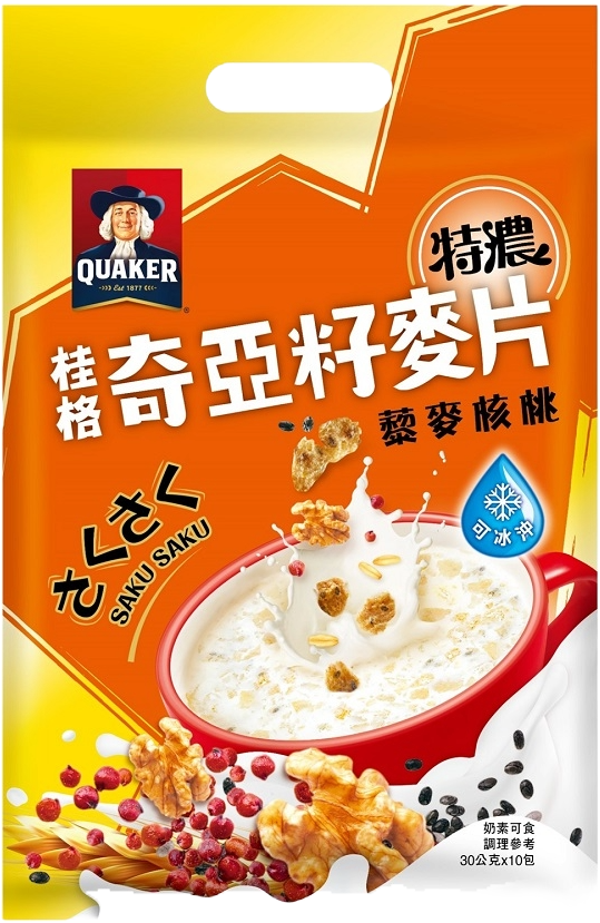 【桂格】奇亞籽麥片藜麥核桃30g*10入