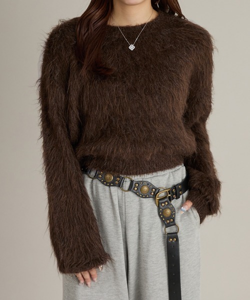 日本🇯🇵連線 Apres jour mignon 蓬鬆羊駝毛針織套頭衫 針織衫 針織 套頭衫 簡約 百搭 打底 5色(任買兩件711免運)/預購