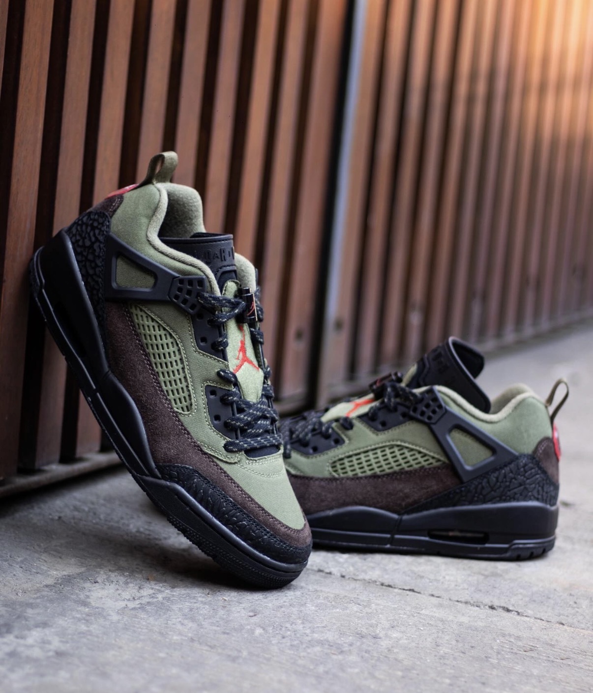 男鞋 NIKE JORDAN SPIZIKE LOW 綠黑棕 爆裂紋 氣墊 緩衝 籃球 休閒 運動鞋【IH1782-200】