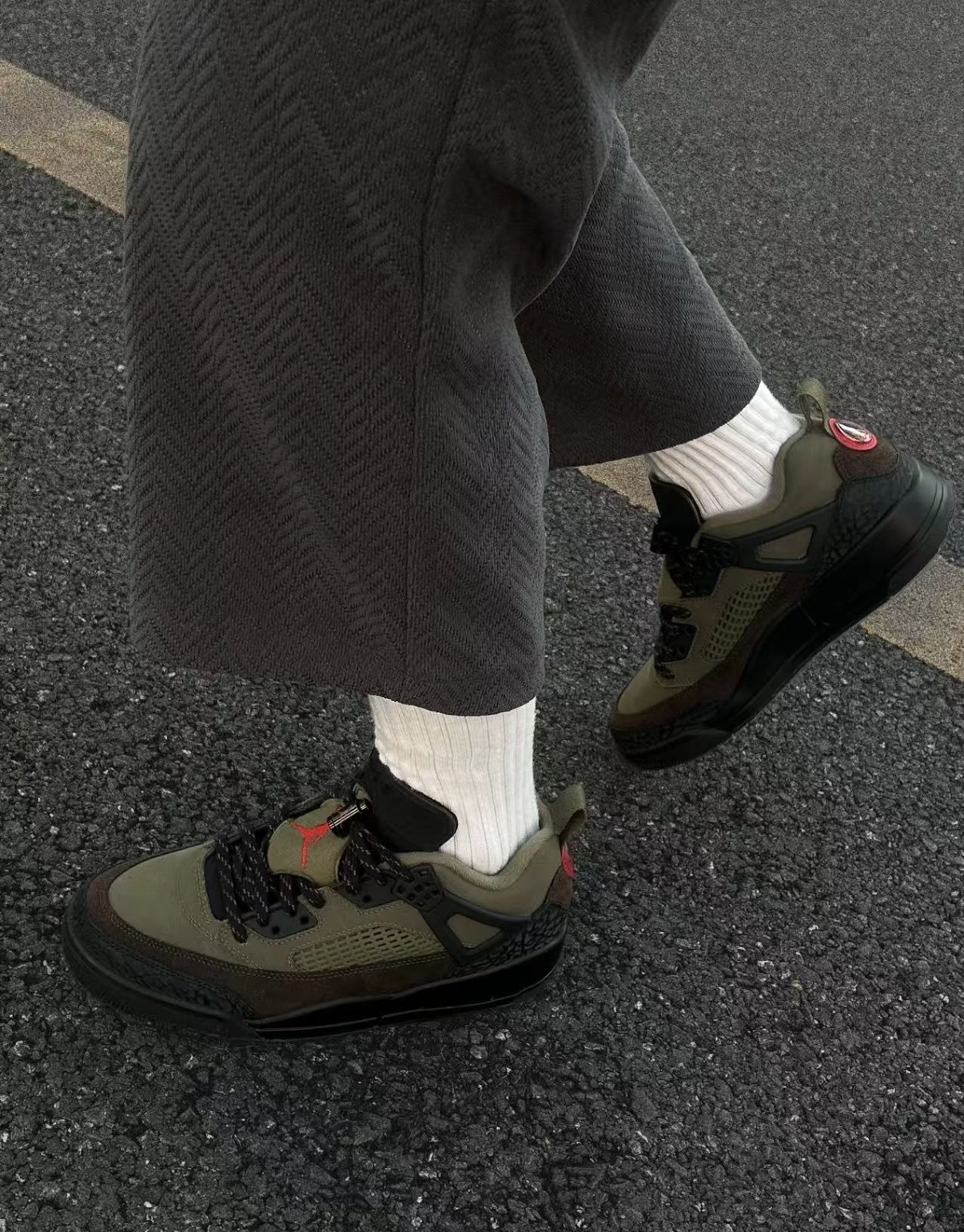 男鞋 NIKE JORDAN SPIZIKE LOW 綠黑棕 爆裂紋 氣墊 緩衝 籃球 休閒 運動鞋【IH1782-200】