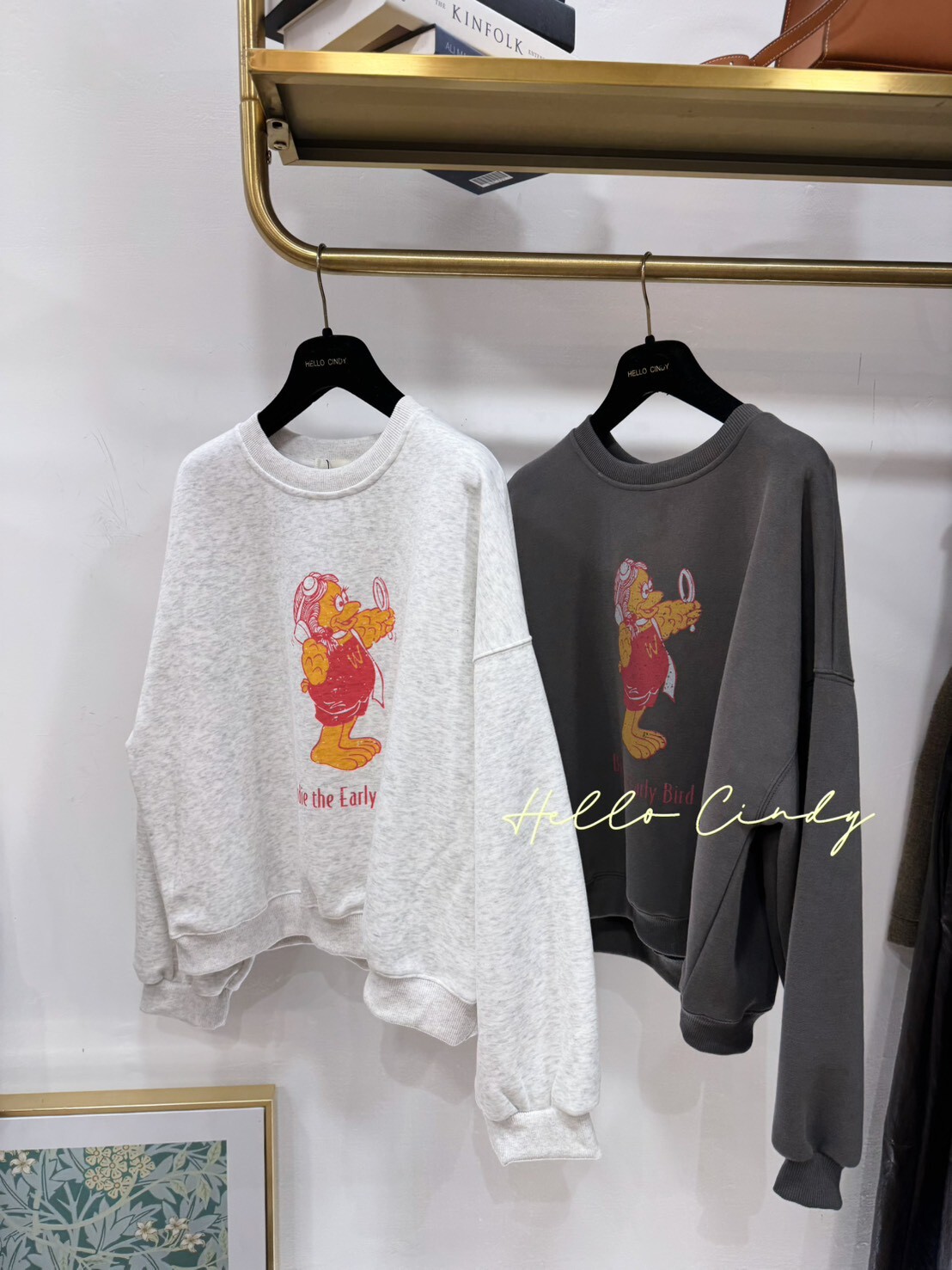 B12074 超好搭的大鳥姐姐太空棉大學T