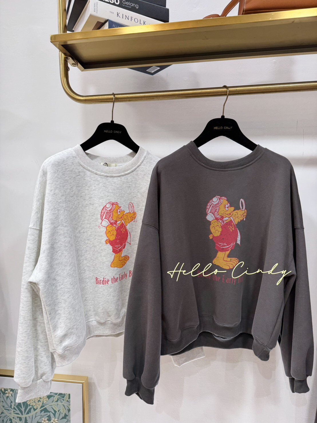 B12074 超好搭的大鳥姐姐太空棉大學T