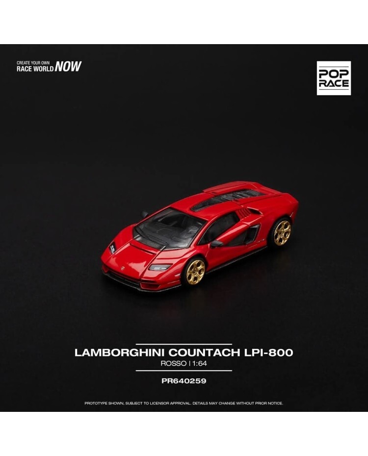 POPRACE 1/64 LAMBORGHINI COUNTACH LPI-800 - ROSSO